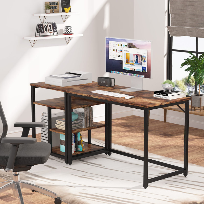 17 Stories Computer Desk With Printer Stand Wayfair